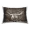 Longhorn Among Flowers Decorative Printed Throw Pillow Design by Nathan Larson, 14 x 7 x 20